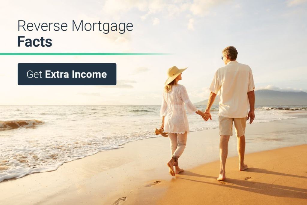 Reverse Mortgage Facts - Get Extra Income - Couple at beach